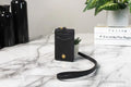 Tory Burch (136584) Emerson Black Saffiano Leather Necklace Lanyard Card Case - Velora Luxury Fashion