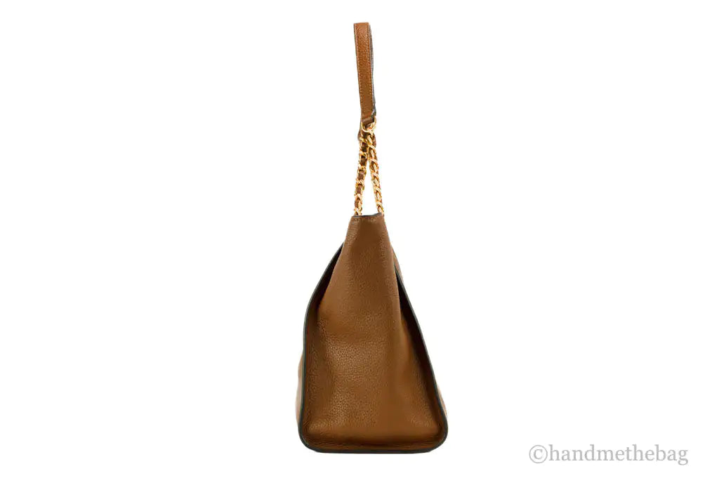 Tory Burch (73503) Britten Small Moose Pebbled Leather Slouchy Tote Handbag - Velora Luxury Fashion