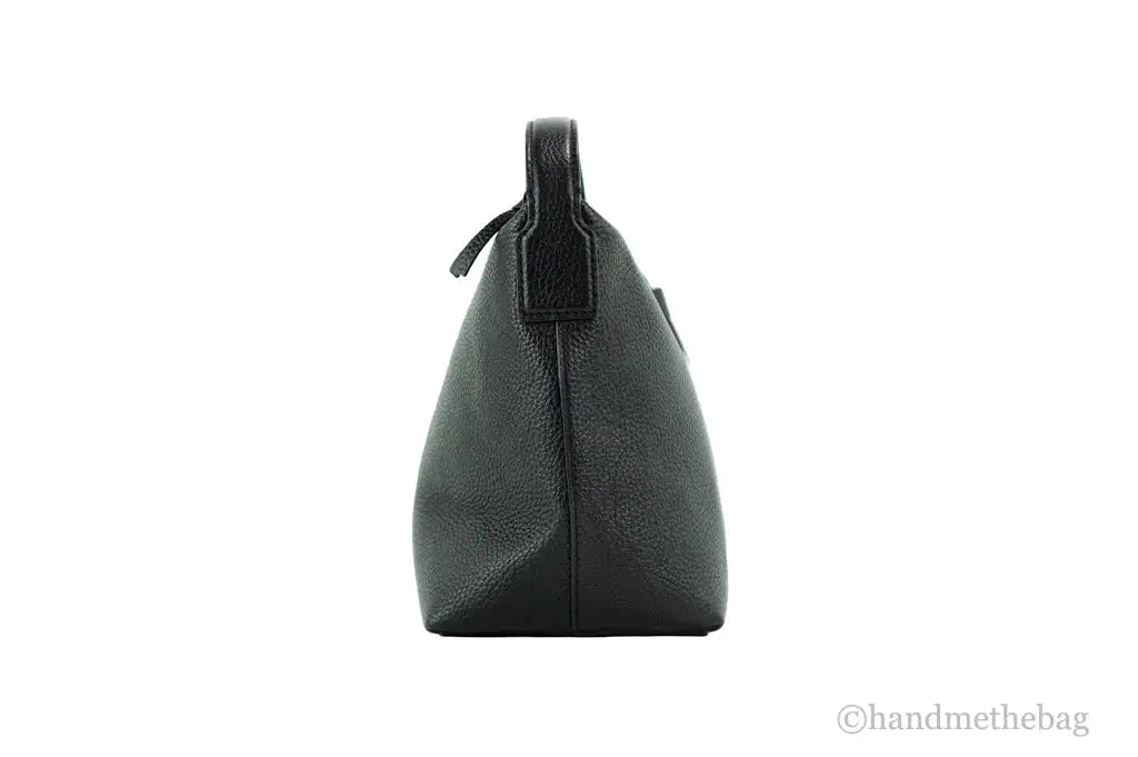 Tory Burch (86884) Thea Small Black Pebbled Leather Slouchy Shoulder Handbag - Velora Luxury Fashion