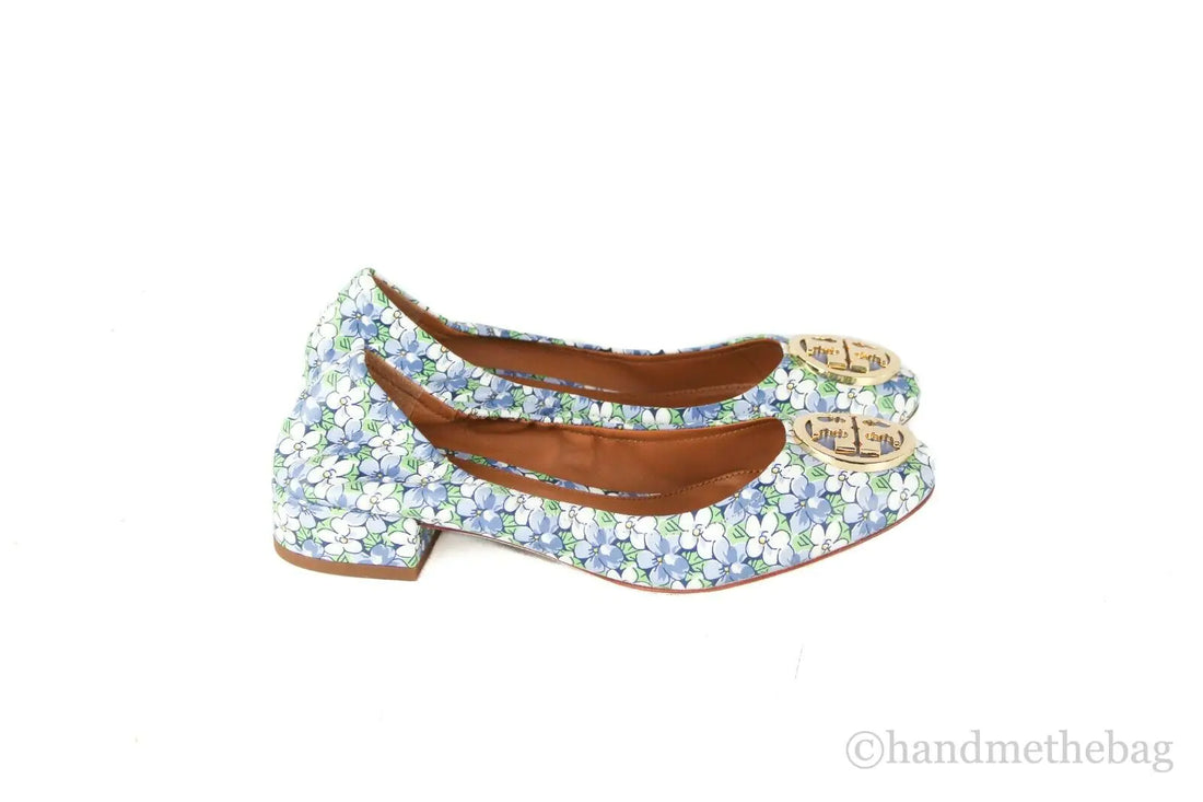 Tory Burch Benton 2 Terrace Ditsy Leather Scrunch Heel Shoes - Velora Luxury Fashion