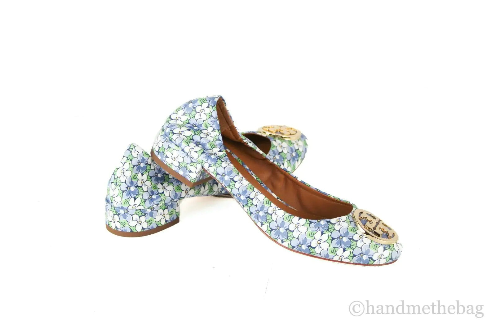 Tory Burch Benton 2 Terrace Ditsy Leather Scrunch Heel Shoes - Velora Luxury Fashion