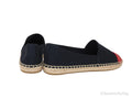 Tory Burch Recycled Canvas Navy Red Colorblock Espadrilles - Velora Luxury Fashion