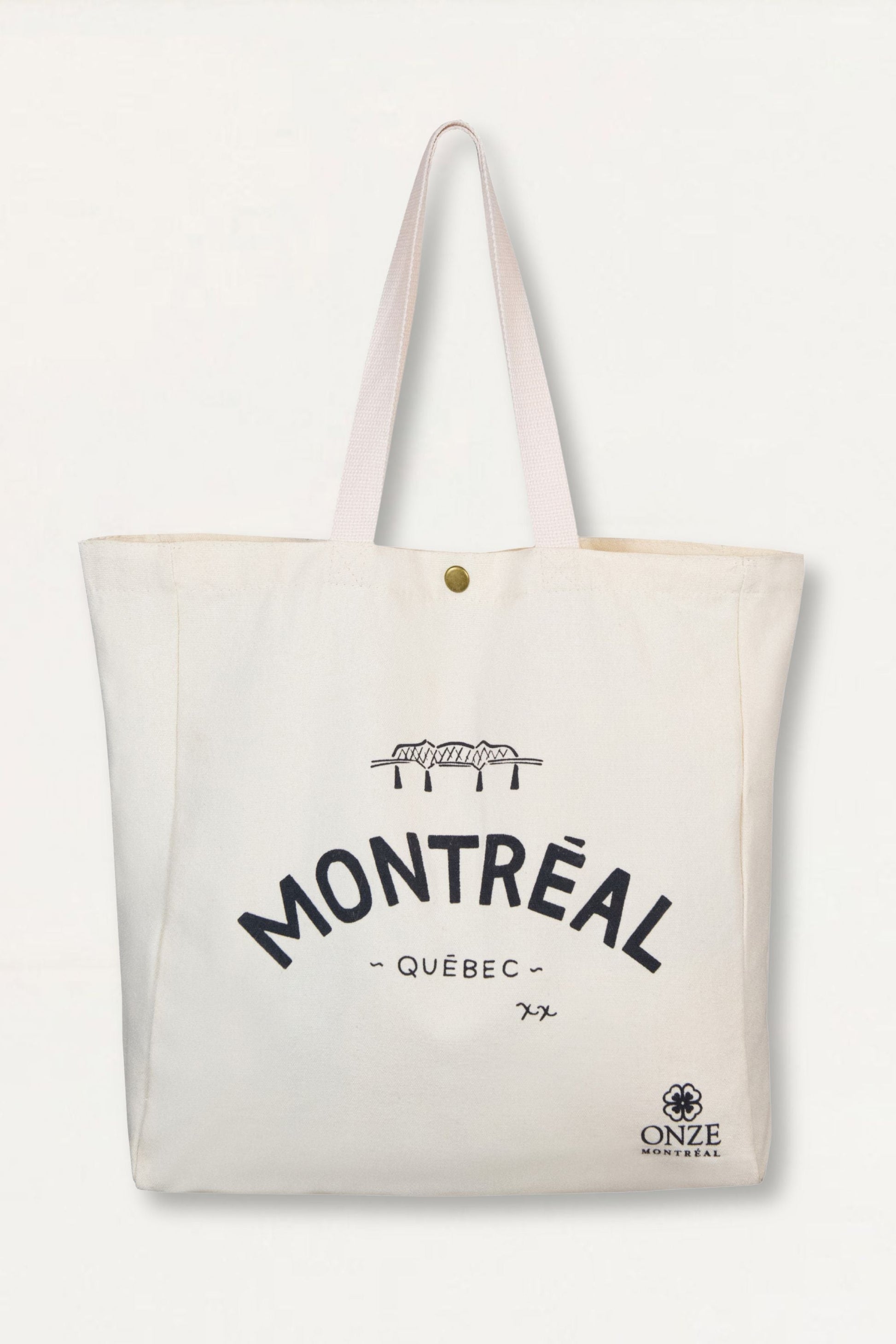 Tote Bag Montreal Quebec Illustration Canvas - Velora Luxury Fashion
