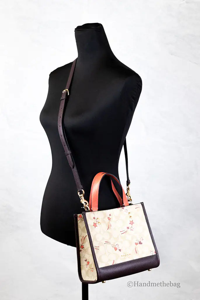 Coach Dempsey 22 Small Heart Star Print Carryall Bag