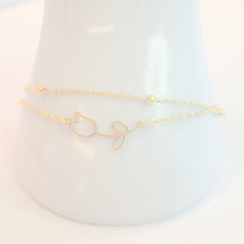 Tulip Anklet (Gold) - Velora