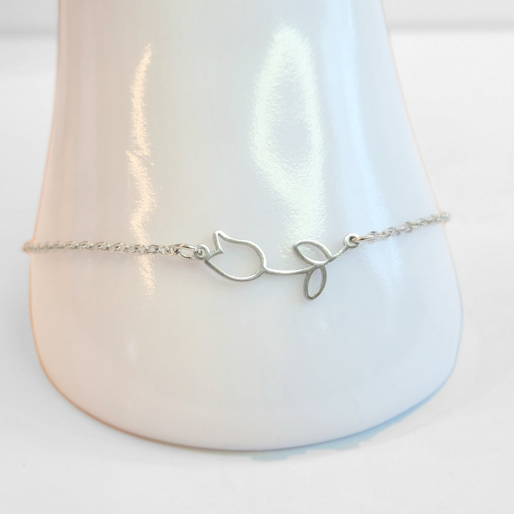 Tulip Anklet (Silver) - Velora