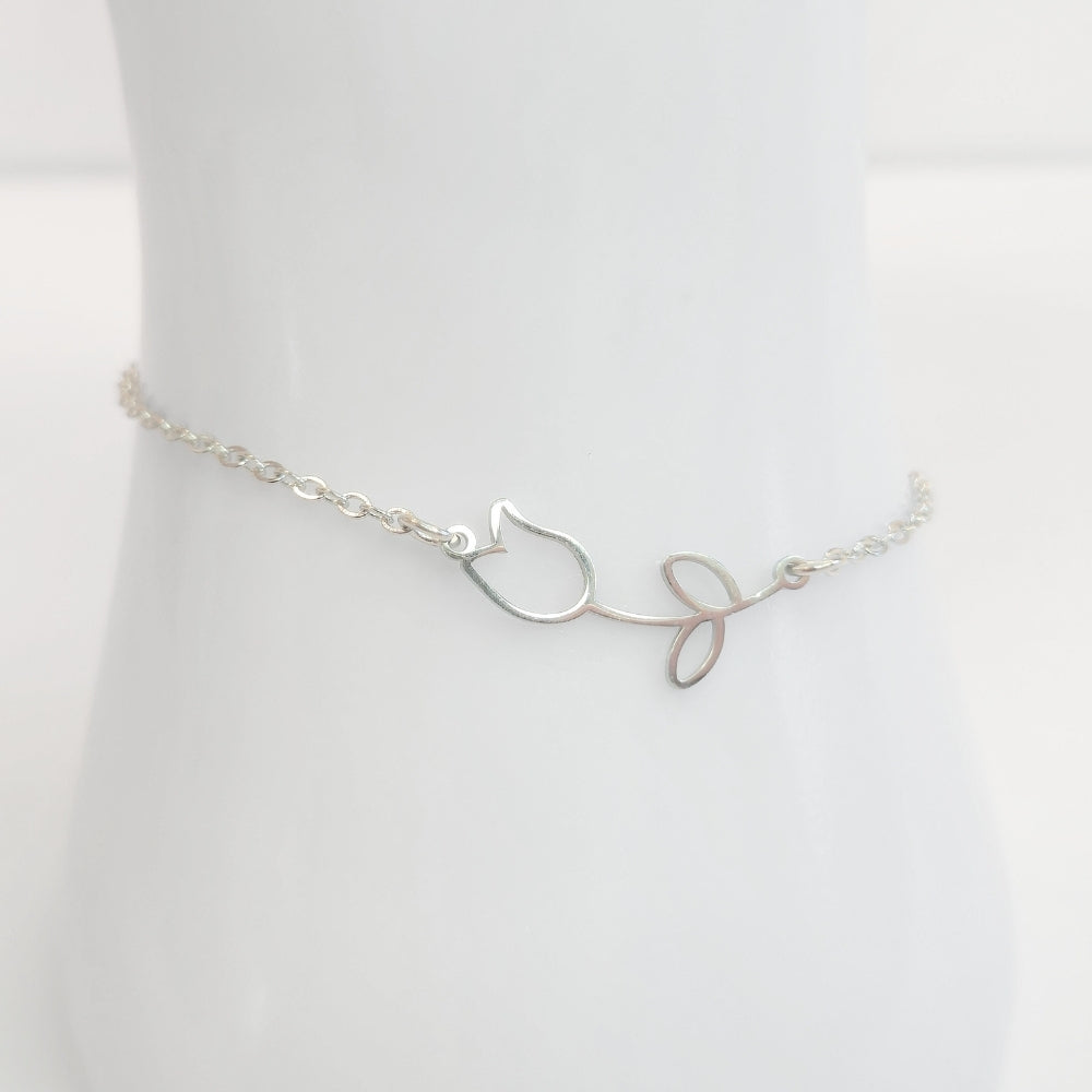 Tulip Anklet (Silver) - Velora