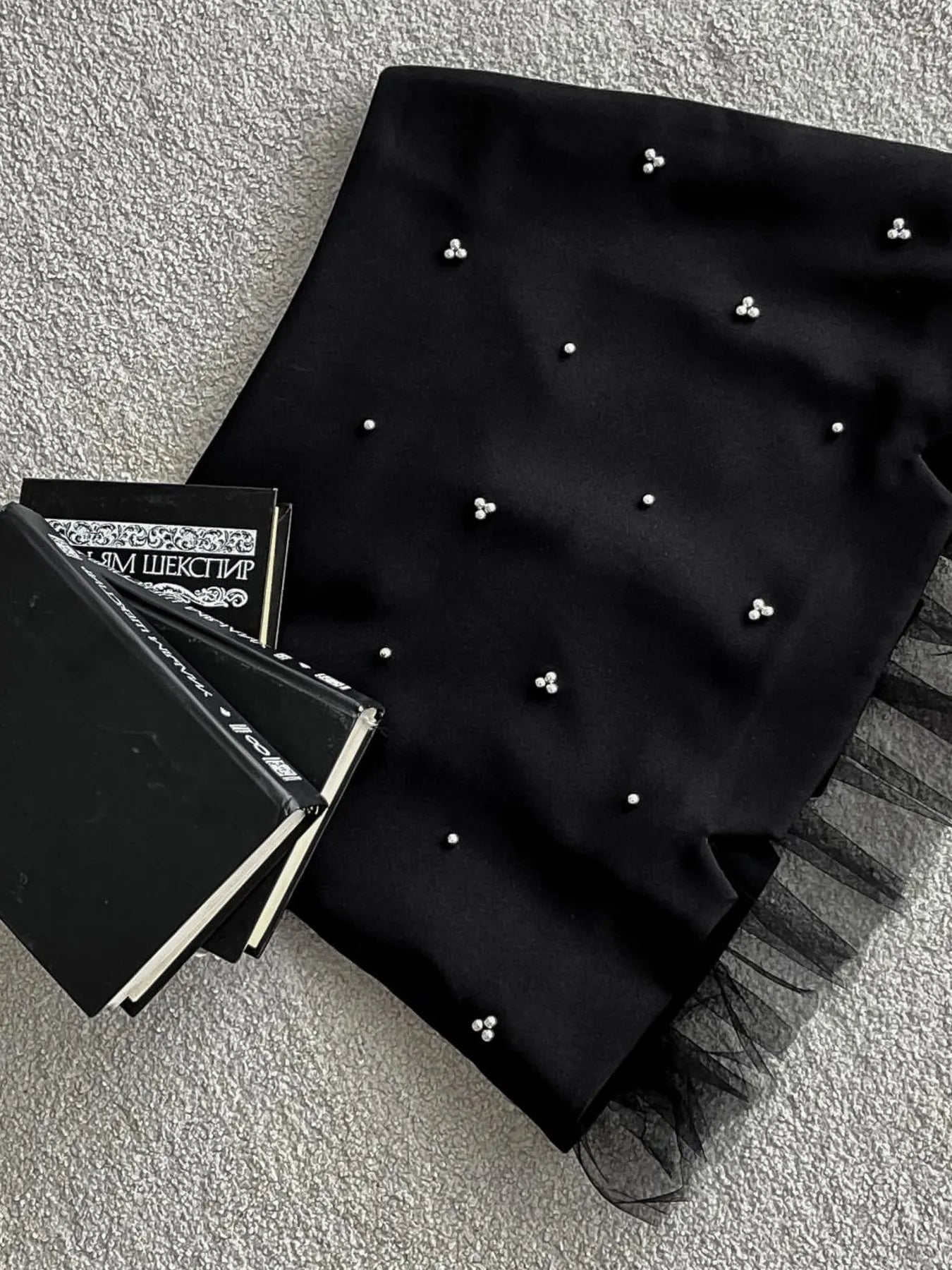 Tulle Hem Mini Skirt - Velora Luxury Fashion