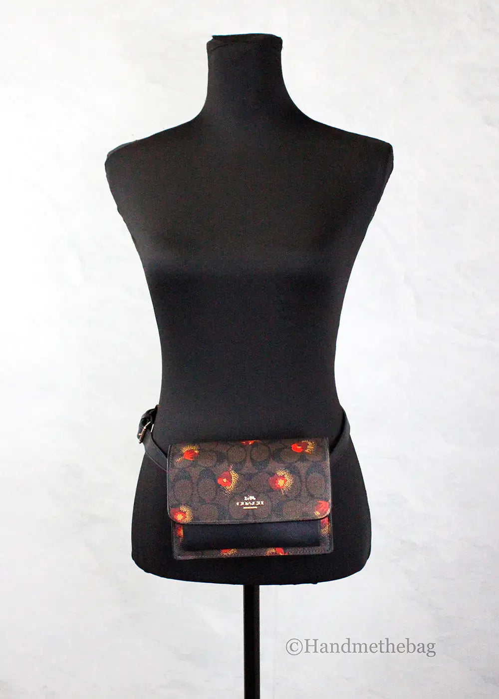 Coach Signature Coated Canvas Poppy Floral Foldover Crossbody Bag