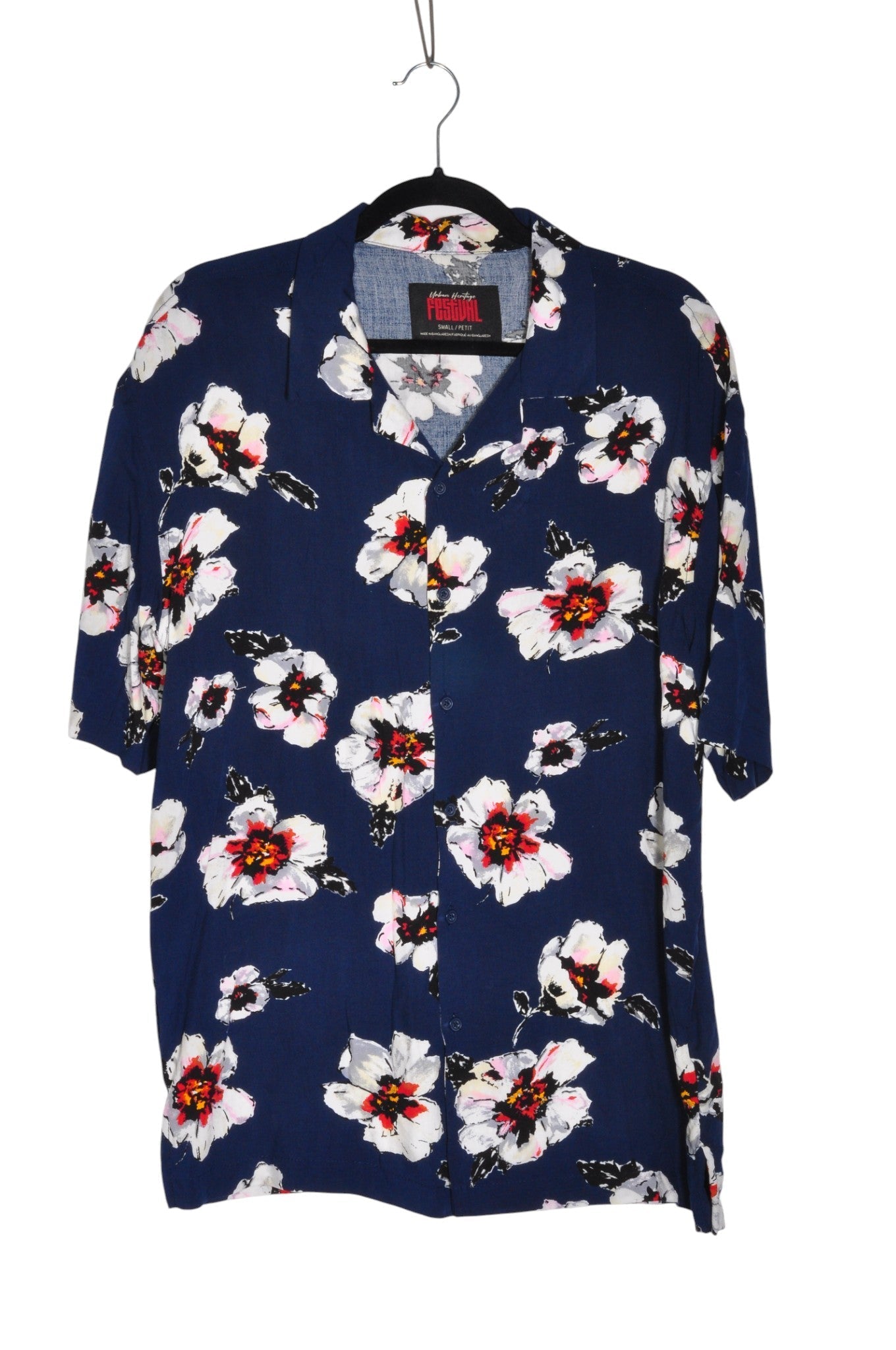 URBAN HERITAGE Men Button Down Tops Regular fit in Blue - S - Velora Luxury Fashion