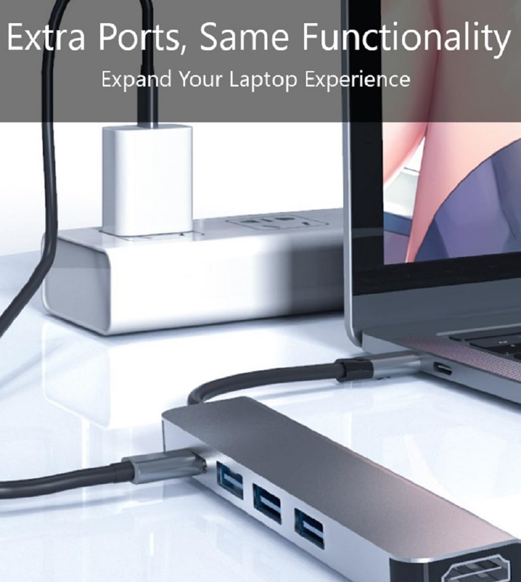 USB C Multiport Adapter, 5-in-1 Docking Station with 87W PD Charging HDMI 4K - Velora Luxury Fashion