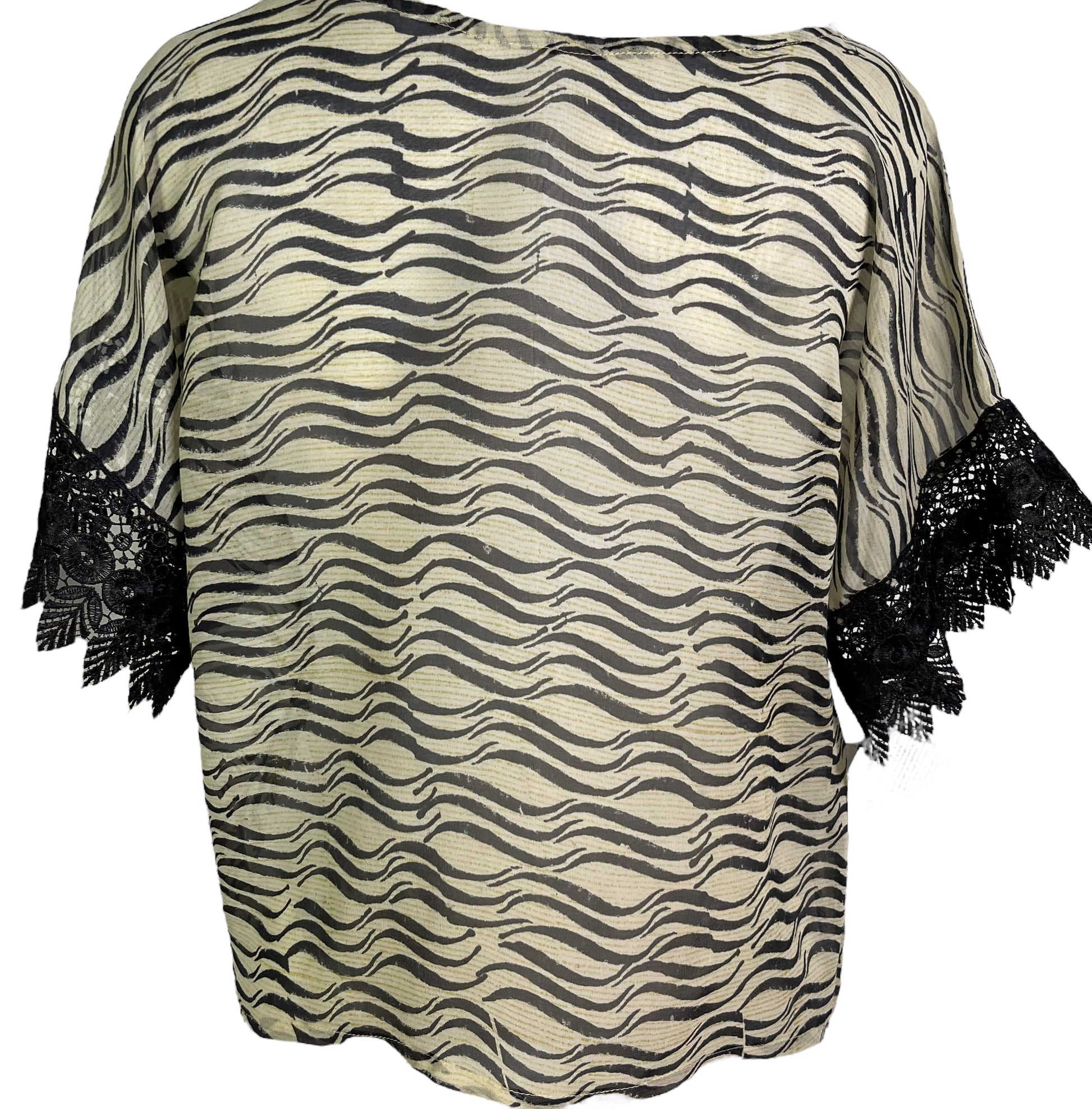 PRG6293 Sheer Avatar Pure Silk Boxy Top - Velora