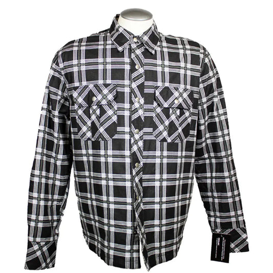 Unik International Men's Plaid Flannel Armored Shirt Jacket - Velora Luxury Fashion