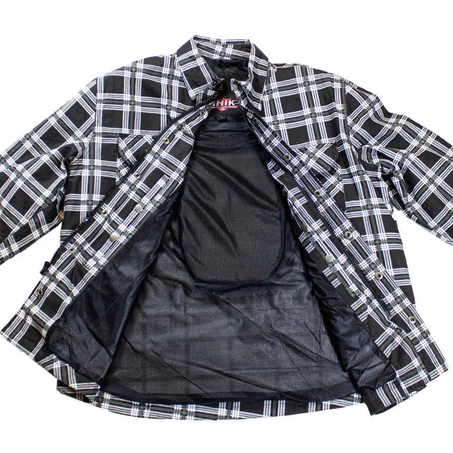 Unik International Men's Plaid Flannel Armored Shirt Jacket - Velora Luxury Fashion