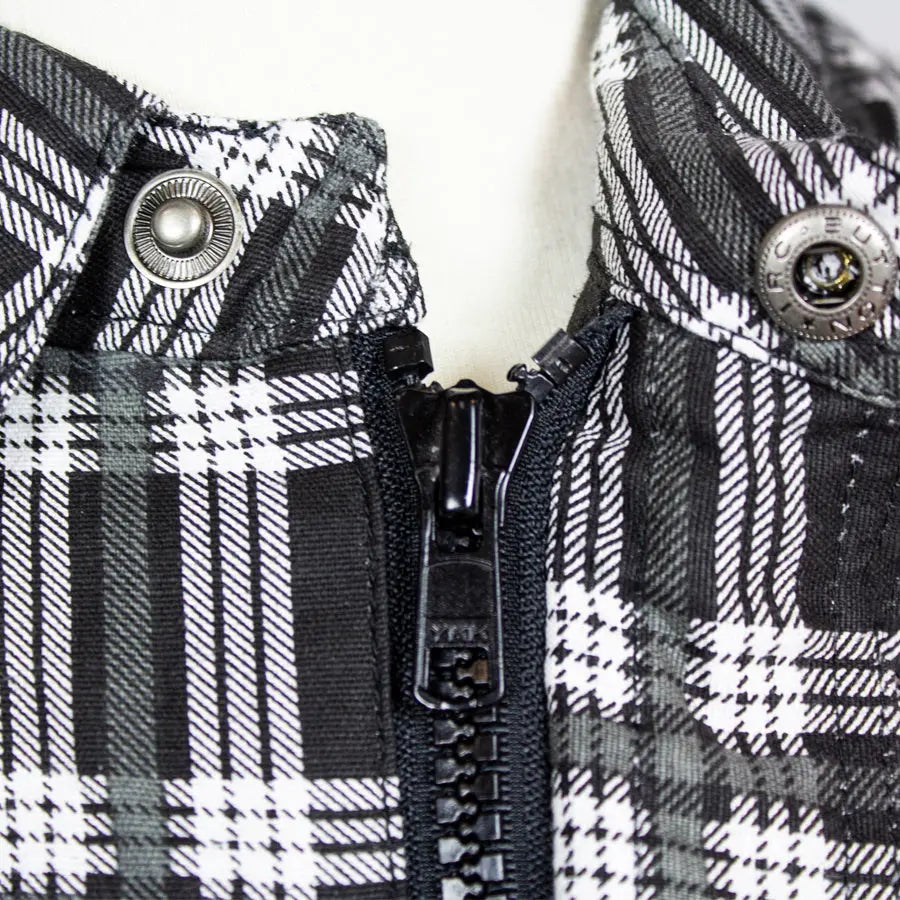 Unik International Men's Plaid Flannel Armored Shirt Jacket - Velora Luxury Fashion