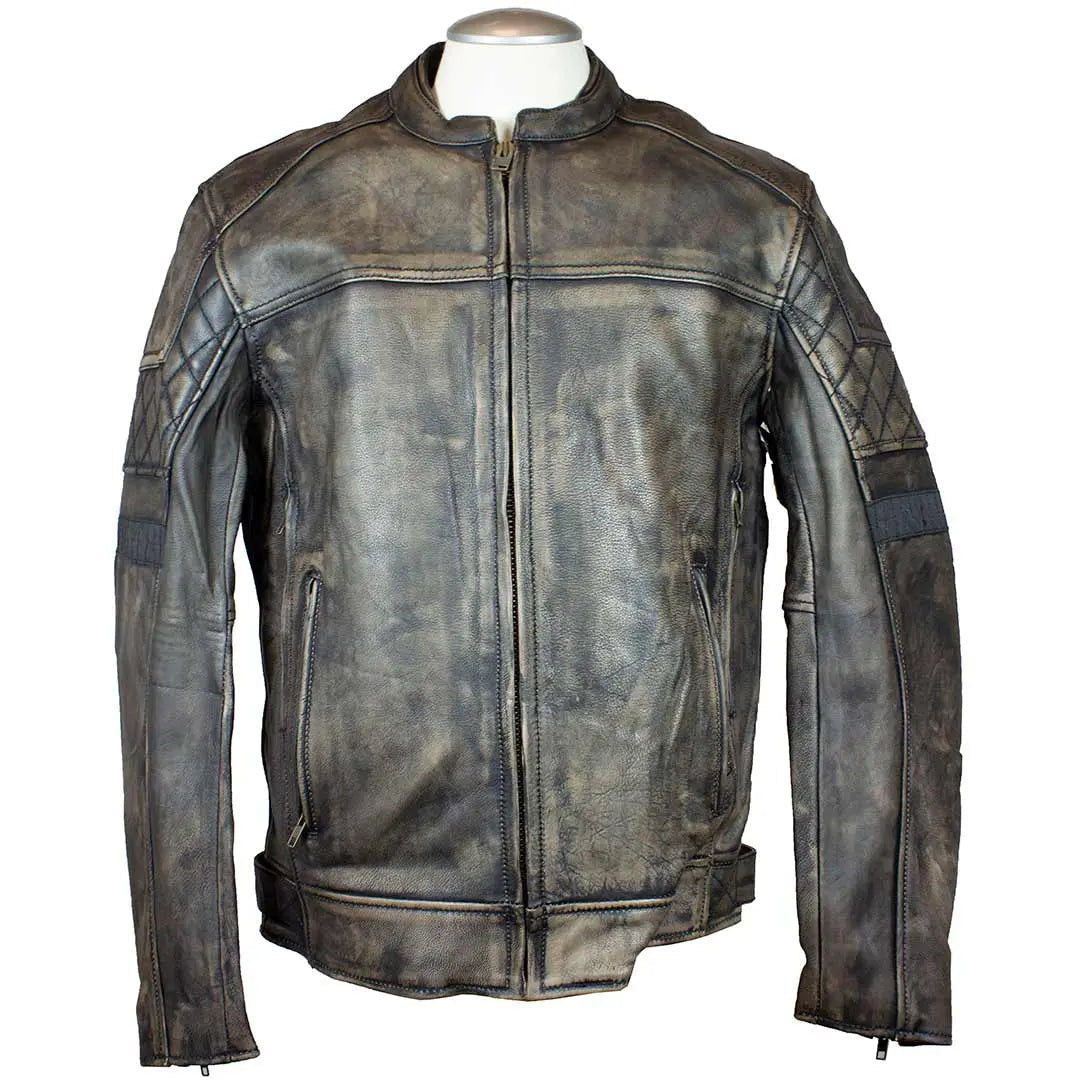 Unik International Men's Reflective Stripe Motorcycle Jacket - Velora Luxury Fashion