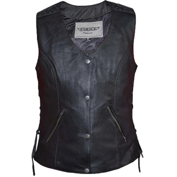 Unik International Women's Eyelet Laced 2 Pocket Vest - Velora Luxury Fashion