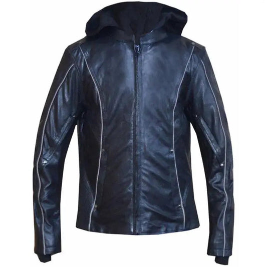 Unik International Women's Hoodie Motorcycle Jacket - Velora Luxury Fashion