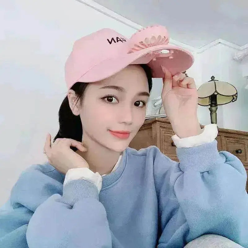 Unisex Charging Cooling Fan Protection Outdoor Sun Hat EX-STOCK Canada