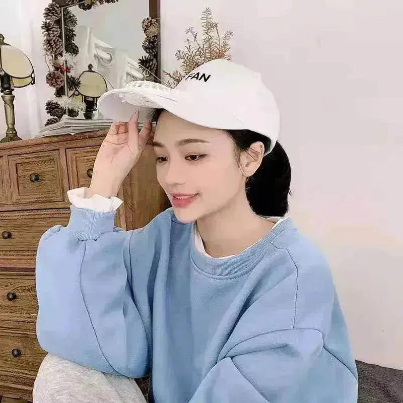 Unisex Charging Cooling Fan Protection Outdoor Sun Hat EX-STOCK Canada