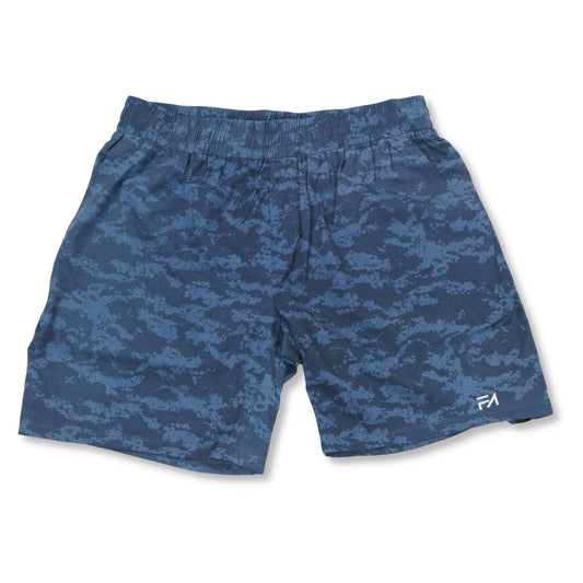 Unlimited Shorts Blue Camo (7.5") - Velora