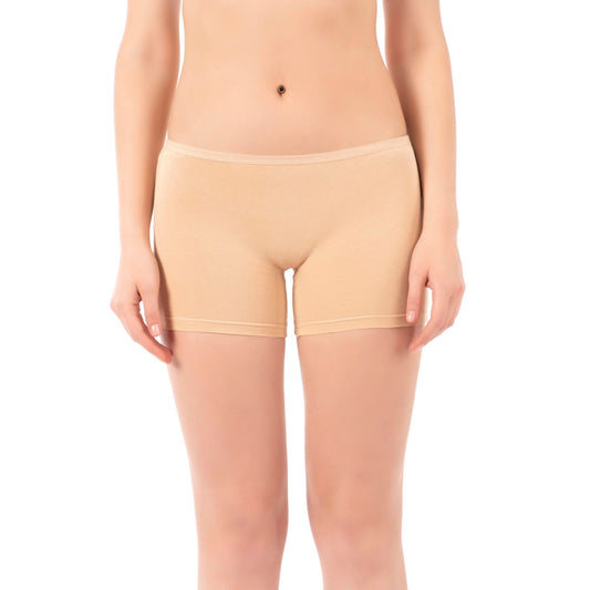 Women's Cotton Boxer Briefs 3-Pack – White, Nude & Black | Soft, Breathable, Full-Coverage Underwear - Velora