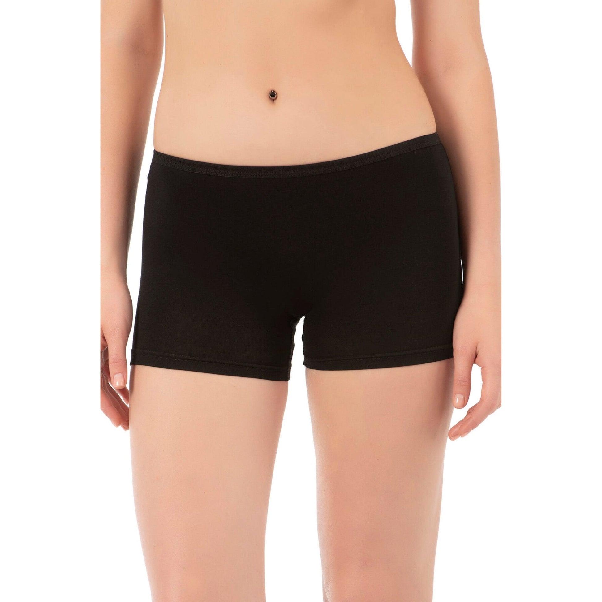 Women's Cotton Boxer Briefs 3-Pack – White, Nude & Black | Soft, Breathable, Full-Coverage Underwear - Velora