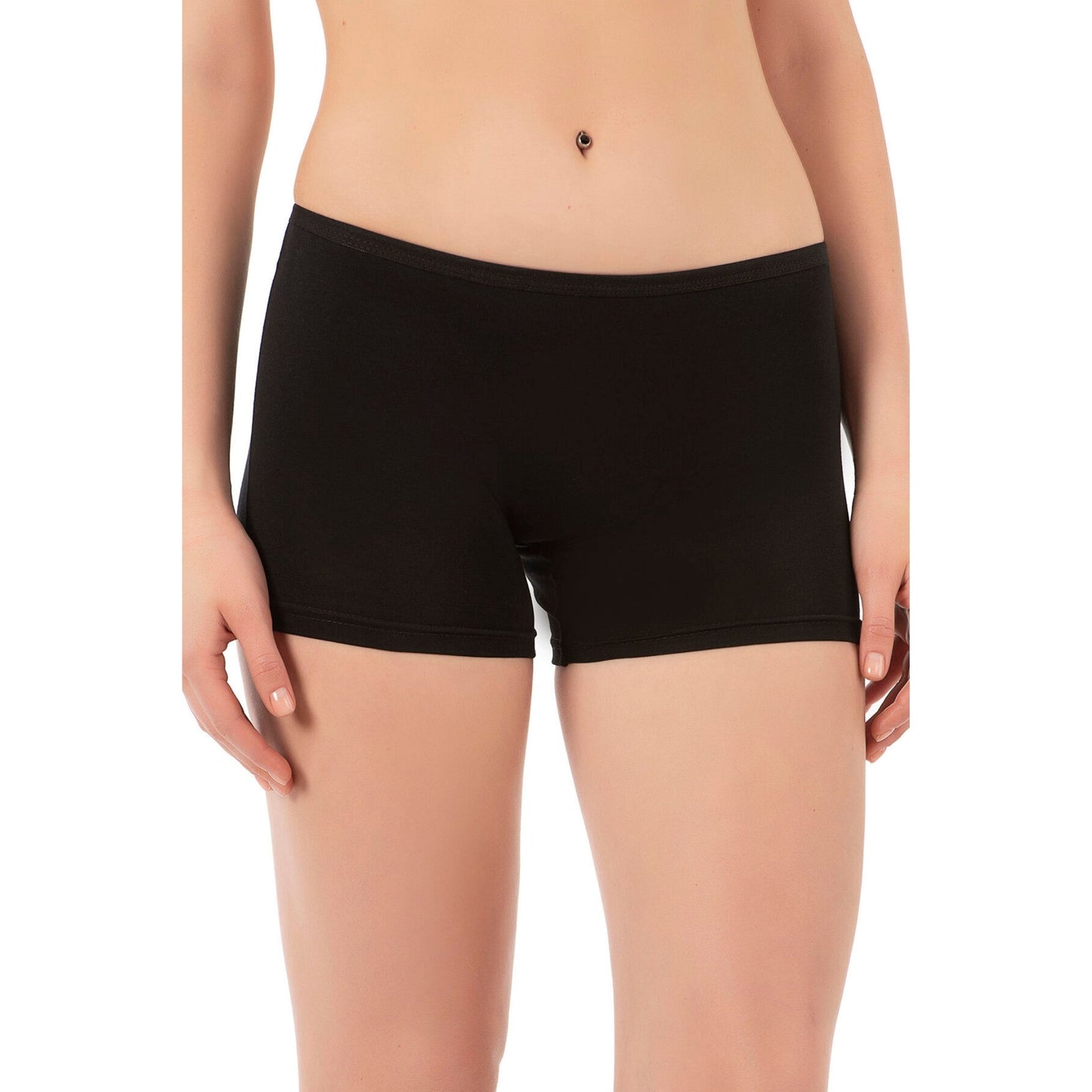 Women's Cotton Boxer Briefs 3-Pack – White, Nude & Black | Soft, Breathable, Full-Coverage Underwear - Velora