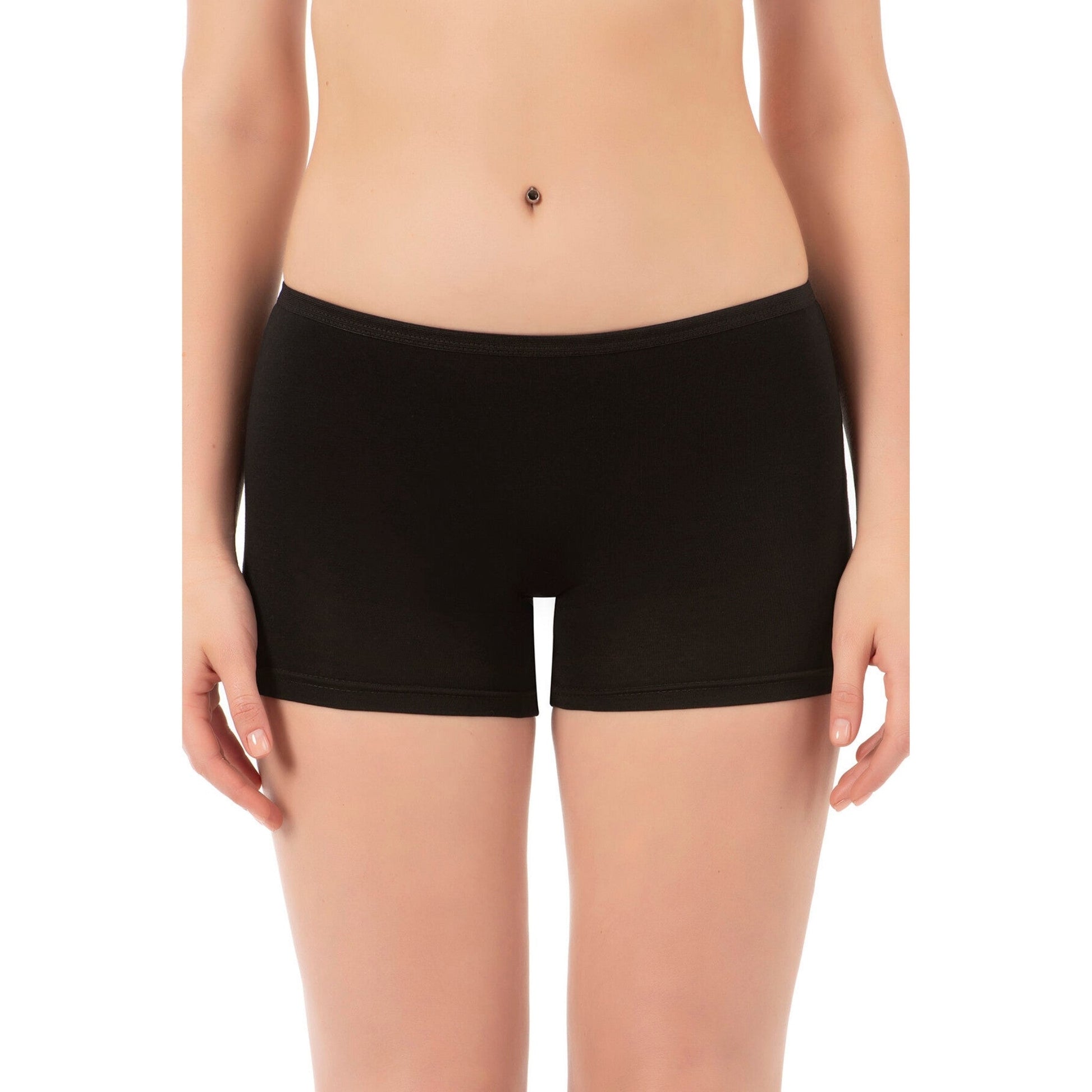 Women's Cotton Boxer Briefs 3-Pack – White, Nude & Black | Soft, Breathable, Full-Coverage Underwear - Velora