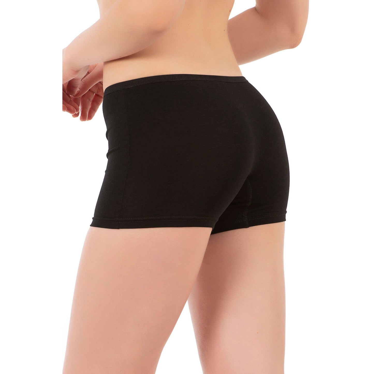 Women's Cotton Boxer Briefs 3-Pack – White, Nude & Black | Soft, Breathable, Full-Coverage Underwear - Velora