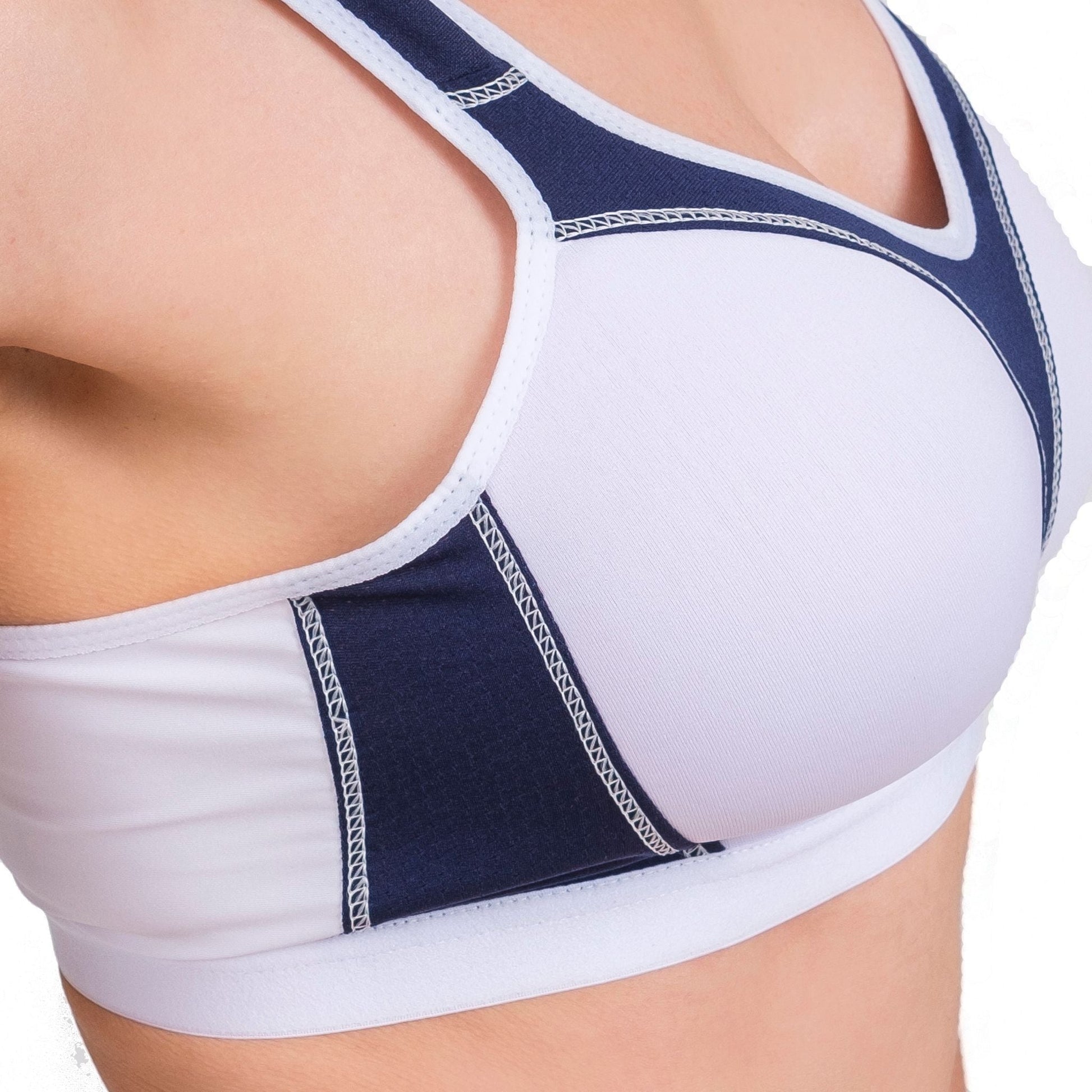 Women’s High-Impact Sports Bra – Breathable Mesh & Supportive Fit (Red, Black, Navy, White) - Velora