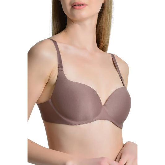Seamless Everyday T-Shirt Bra – Invisible Under Clothing, Ultra Soft & Stretchy (Black, Mink & Skin) - Velora