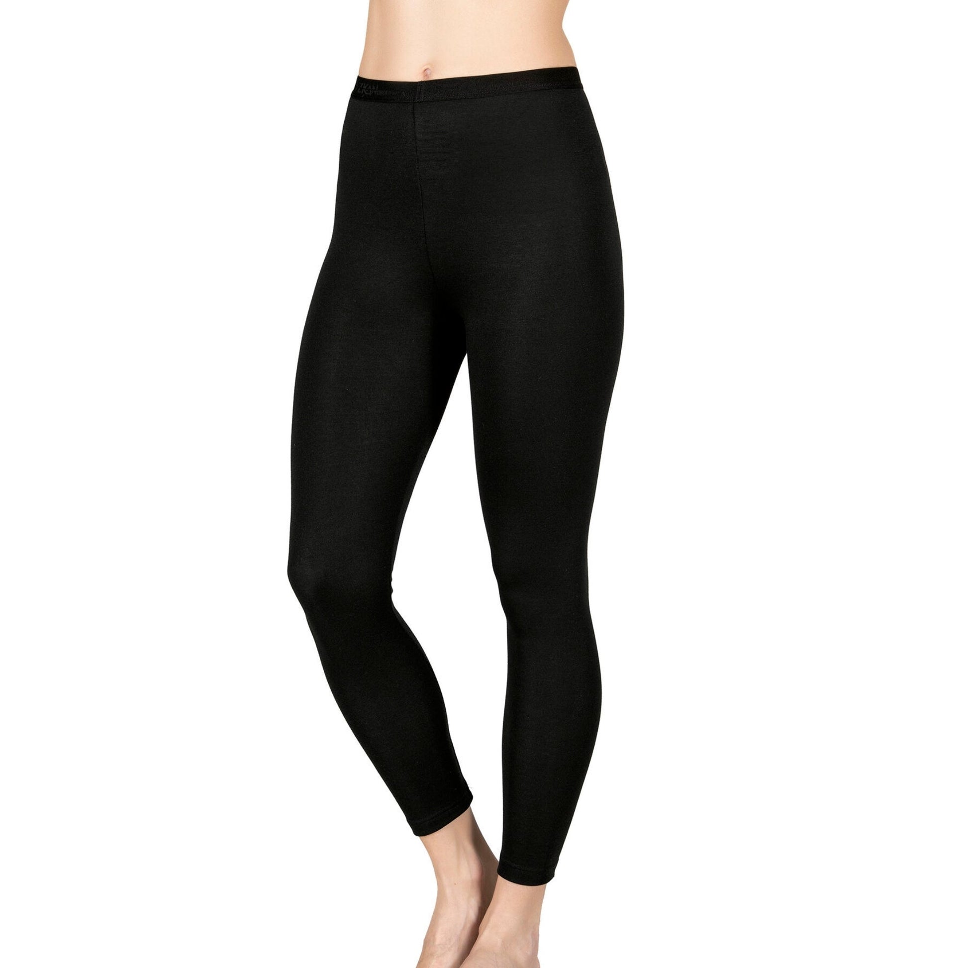 Women's Thermal Fleece-Lined Black Leggings – High-Waist Winter Tights, Soft & Stretchy - Velora