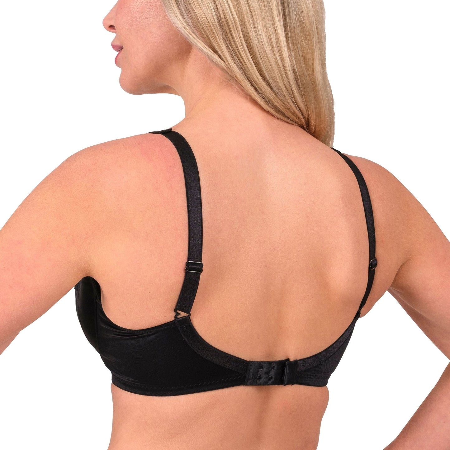 Lace-Trim Full-Coverage Support Bra – Breathable, Elegant & Underwire Everyday Lingerie (Black, Skin, White) - Velora