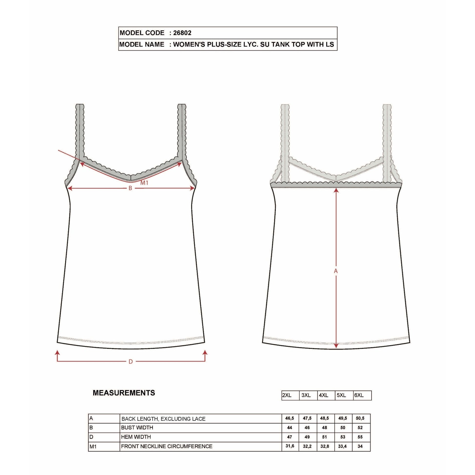 Plus Size Cotton Camisole with Lace Trim – Stretch Scoop Neck Tank Top for Women - Velora
