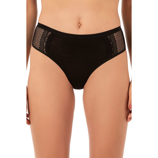 3-Pack Women’s Cotton Modal High-Leg Briefs – Lace Side Panel Underwear Set - Velora