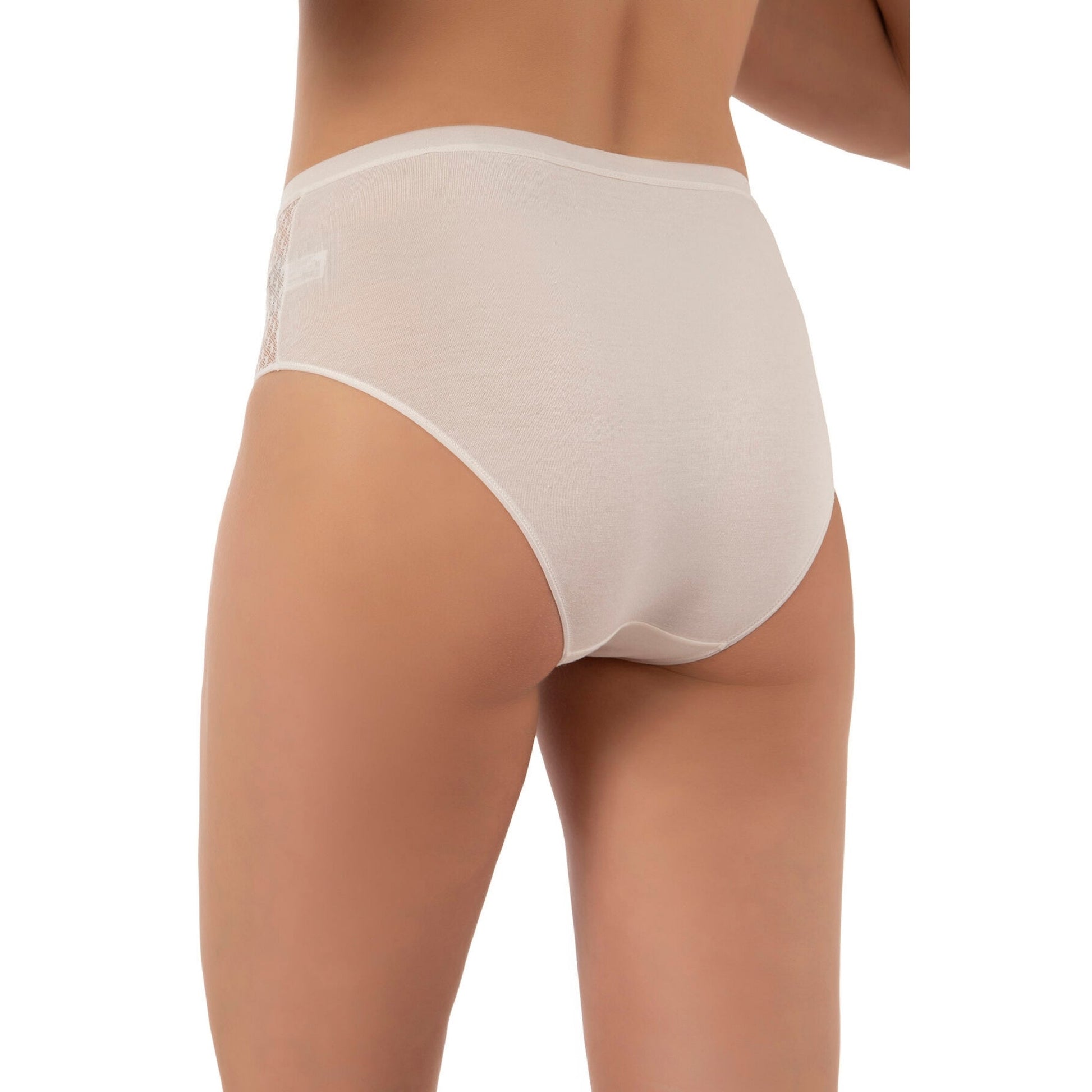 3-Pack Women’s Cotton Modal High-Leg Briefs – Lace Side Panel Underwear Set - Velora