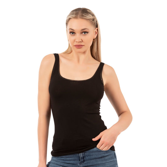 Women's Modal-Cotton Tank Top with Bias Trim – Breathable & Stretchy Everyday Essential - Velora