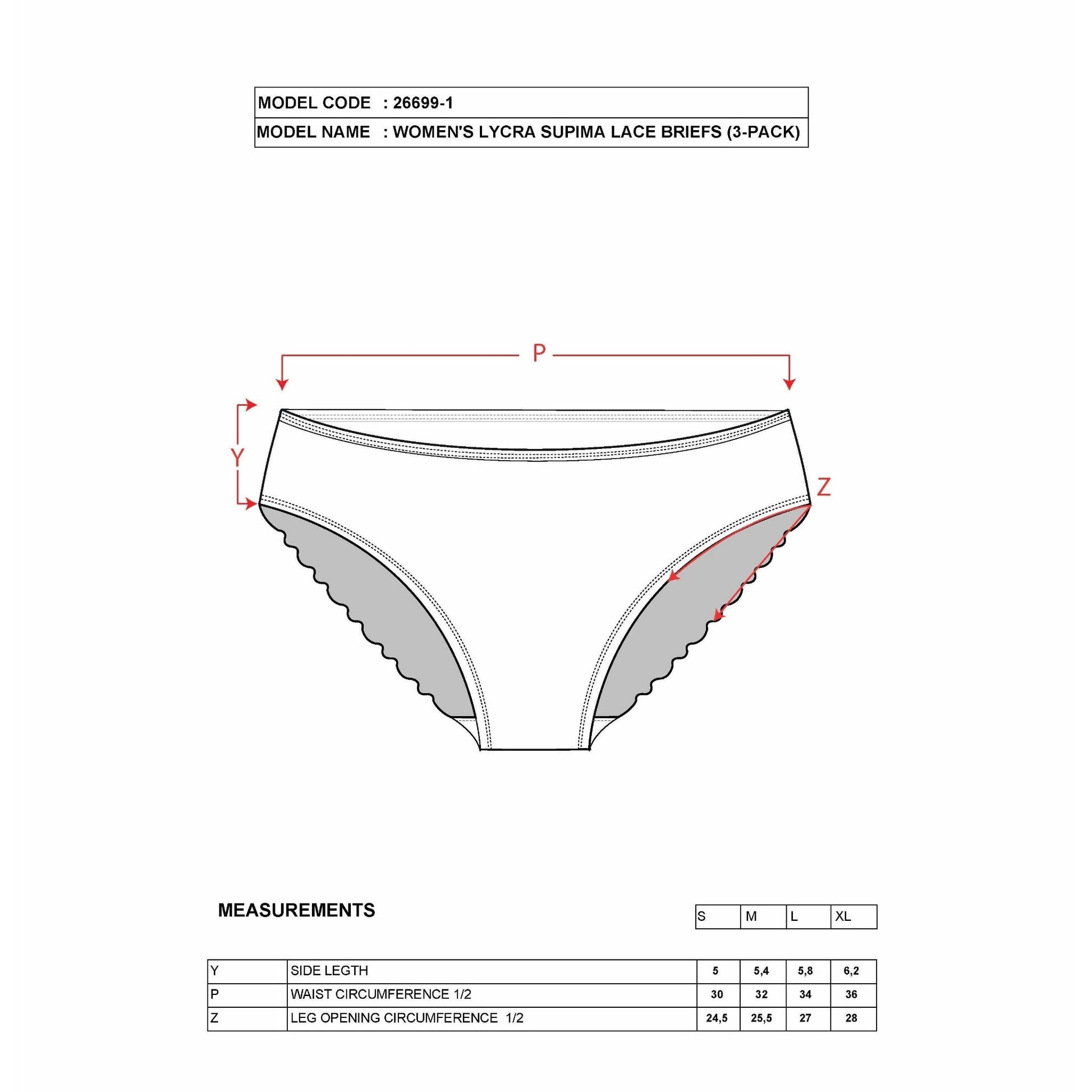 3-Pack Women’s Cotton Lace Back Panties – Soft Stretch Bikini Briefs with Elegant Trim - Velora