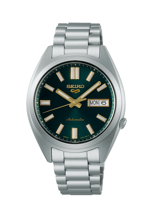 SEIKO 5 Sports SNXS Vintage Gold Collection in Green Tie | SRPL57K1