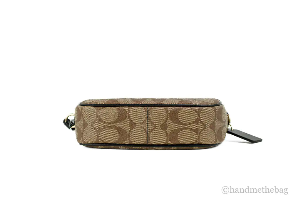 Coach Jamie Mini Khaki Black Canvas Crossbody