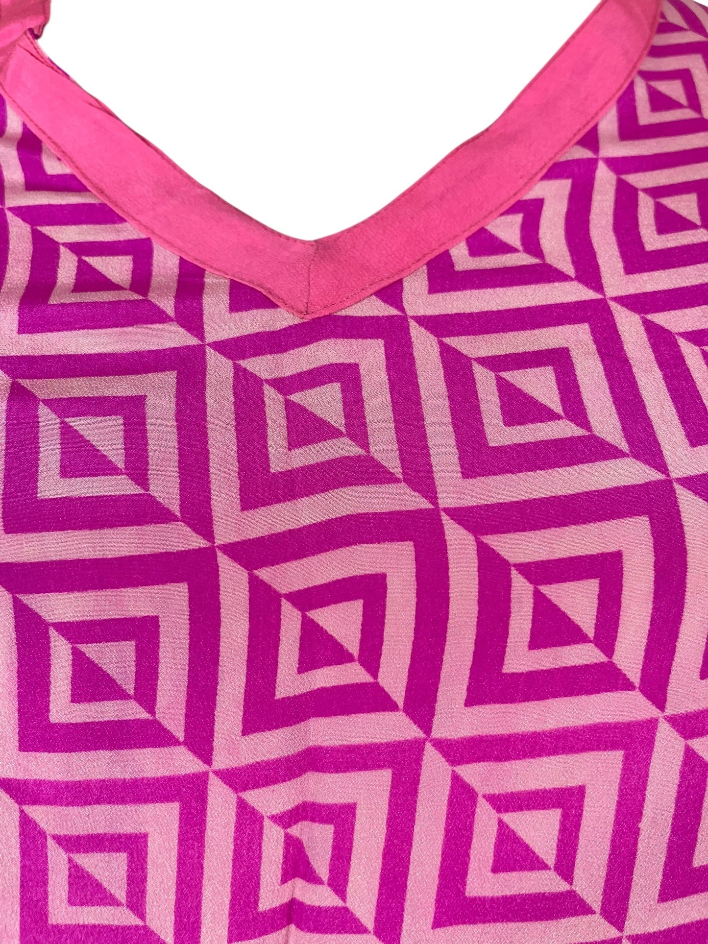 PRC6416 Avatar Pure Silk Short Kaftan Tunic without Slits - Velora