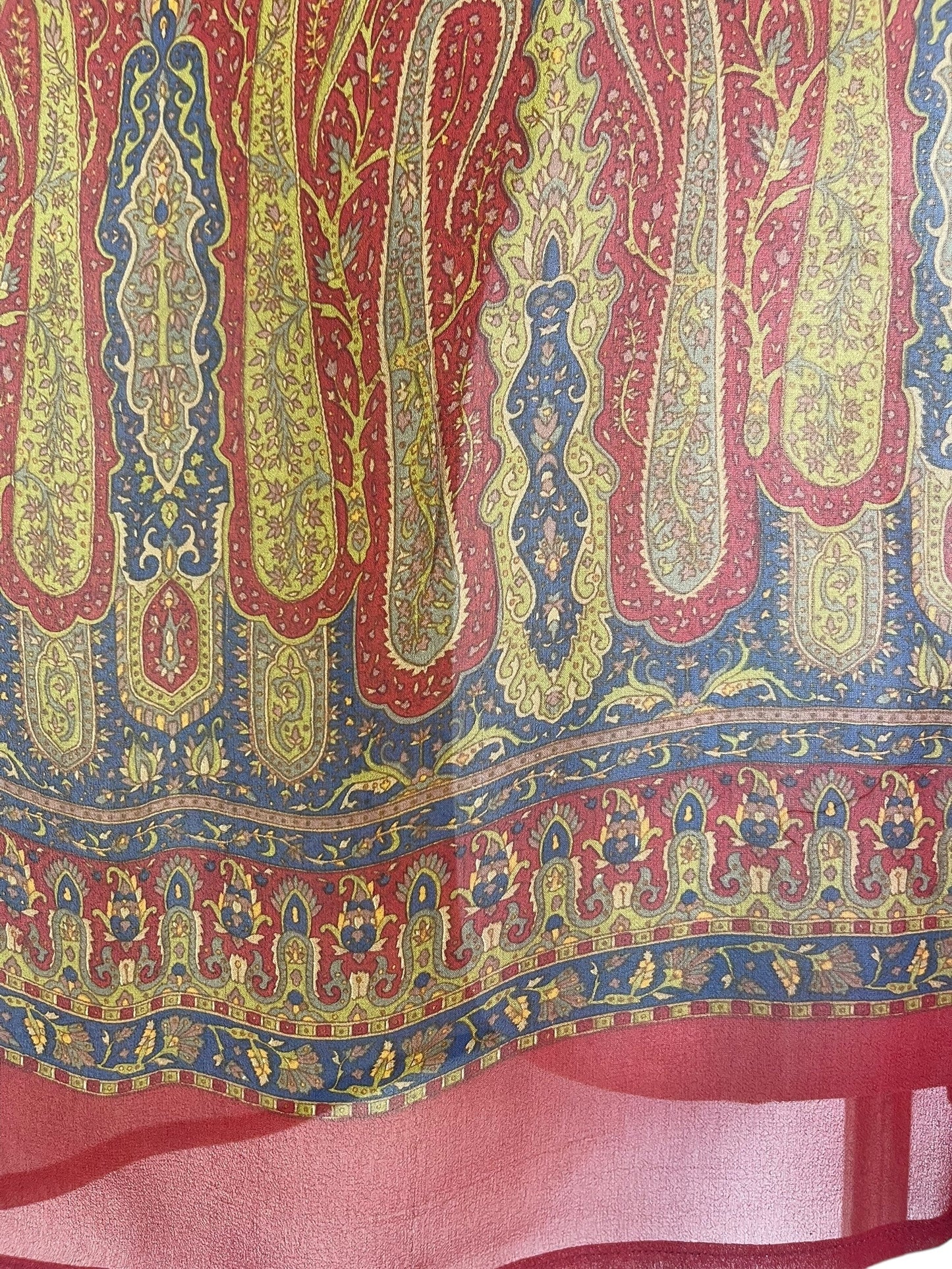 PRG7189 Sheer Avatar Pure Silk Short Kaftan Tunic without Slits - Velora