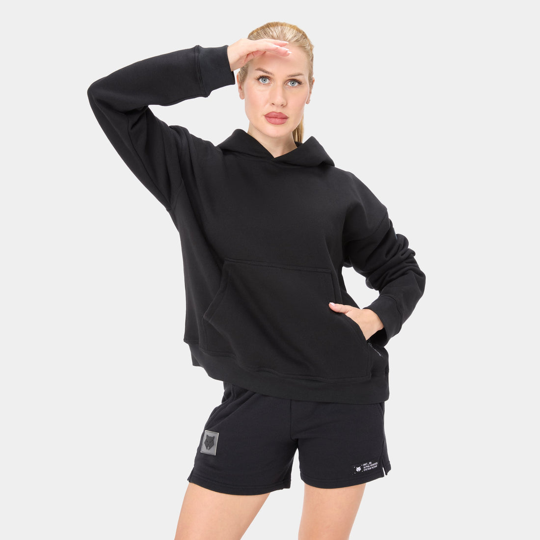 VOLTFEM_77 HOODIE — WAR  BLACK - Velora Luxury Fashion