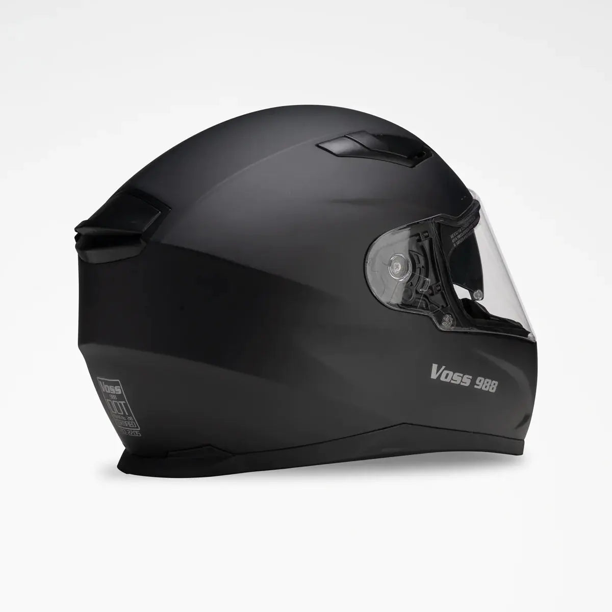 VOSS 988 MOTO-1 Matte Black Helmet - Velora Luxury Fashion