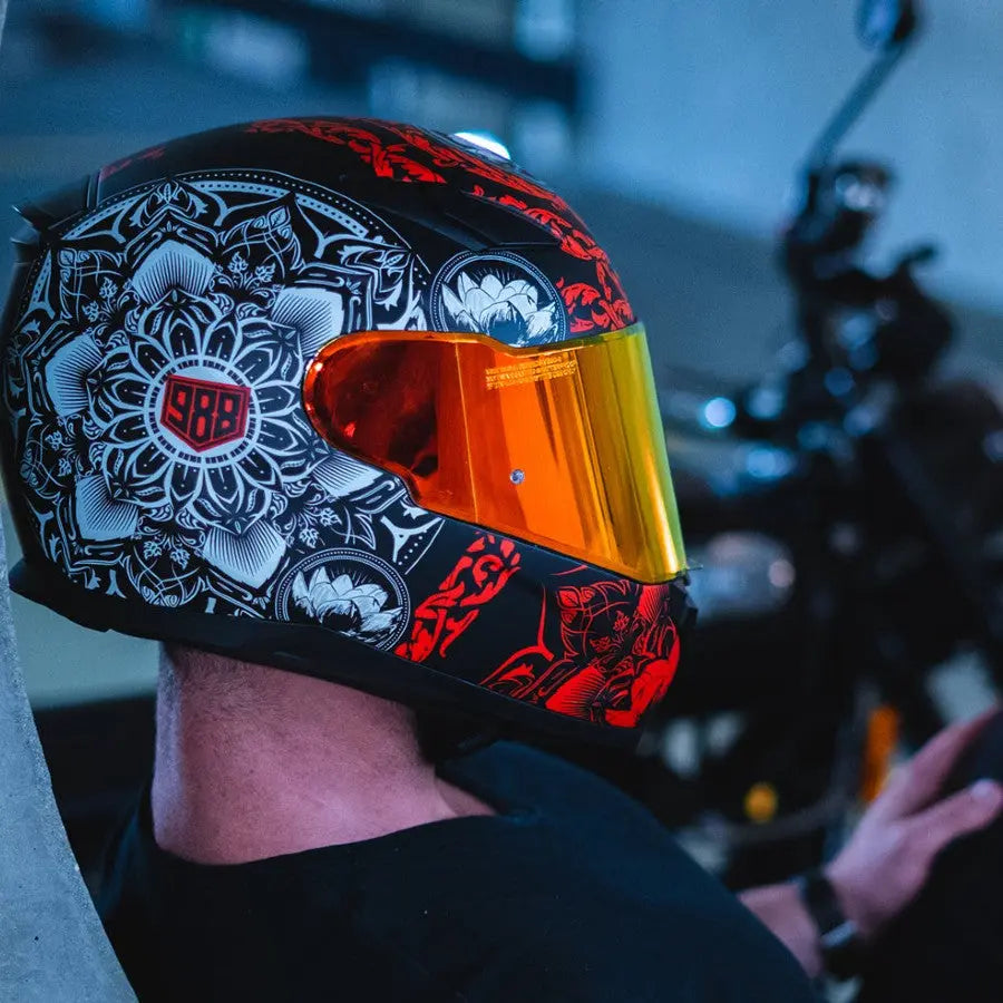 VOSS 988 Moto-1 Mandala Helmet - Velora Luxury Fashion