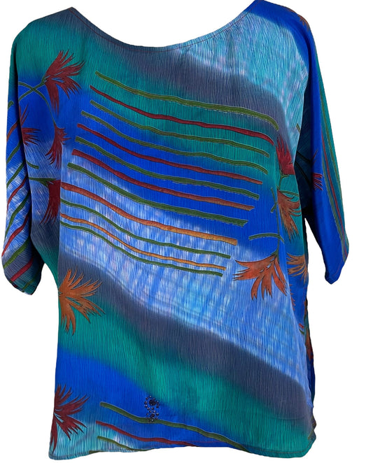 PRC6660 Avatar Pure Silk Side Slit Top - Velora