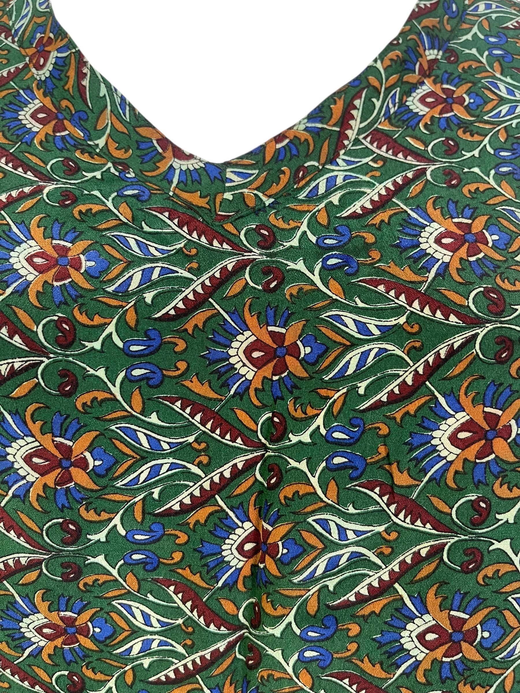 PRC7156 Avatar Pure Silk Short Kaftan Tunic without Slits - Velora