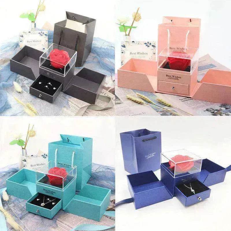 Valentine's Day Gift Rose Jewelry Box Set - Velora