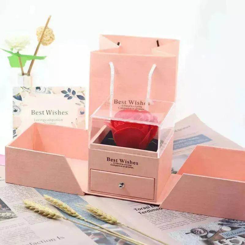 Valentine's Day Gift Rose Jewelry Box Set - Velora